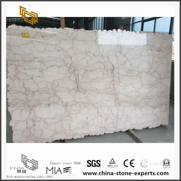 Beige Marble Slab with Red Thin Vein