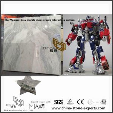 बाथरूम के फर्श टाइलों के लिए फैंसी सुंदर वेमोंट ग्रे संगमरमर