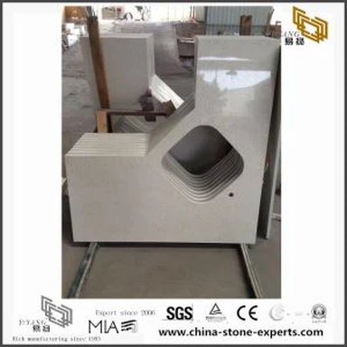 सफेद रंग क्वार्ट्ज रसोई Countertop क्वार्ट्ज ब्रांड कारखाने से खरीदने के लिए सबसे अच्छी जगह