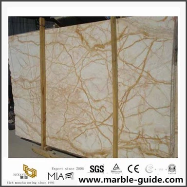 प्राकृतिक चीन गोल्डन जेड संगमरमर पीले नस संगमरमर कम कीमत