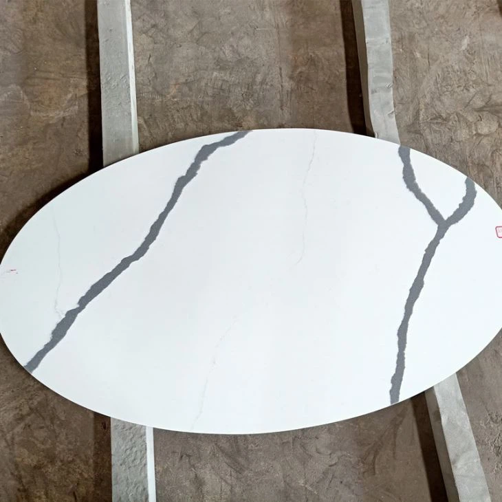 Calacatta Quartz Table Tops For Hotel
