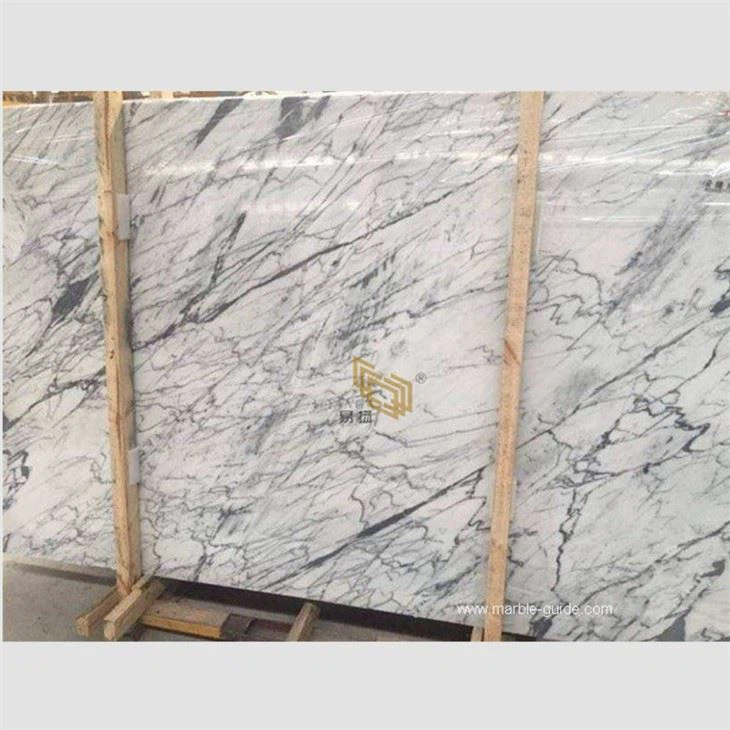 Fine Line Snow White Marble Tile Bathroom