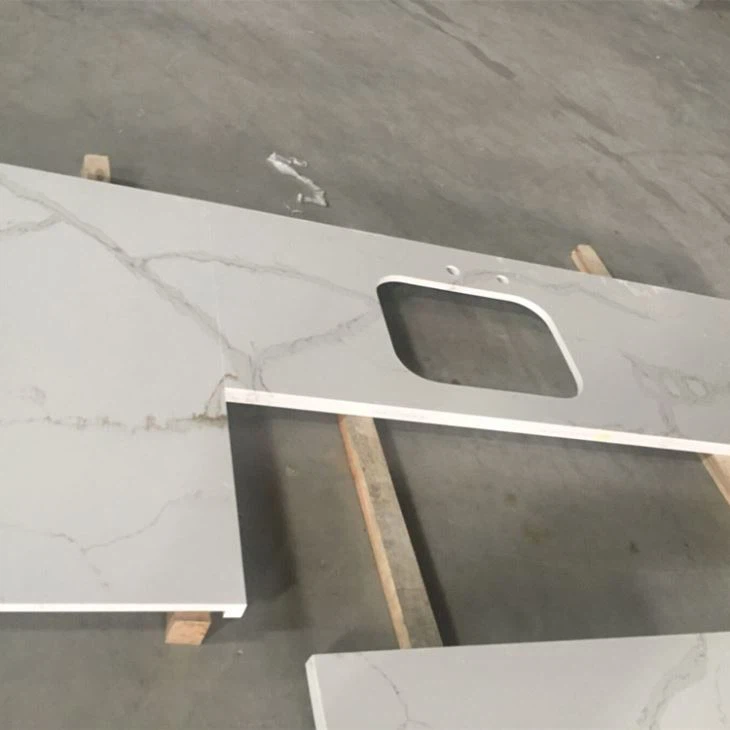 Prefab Calacatta White Quartz Countertops