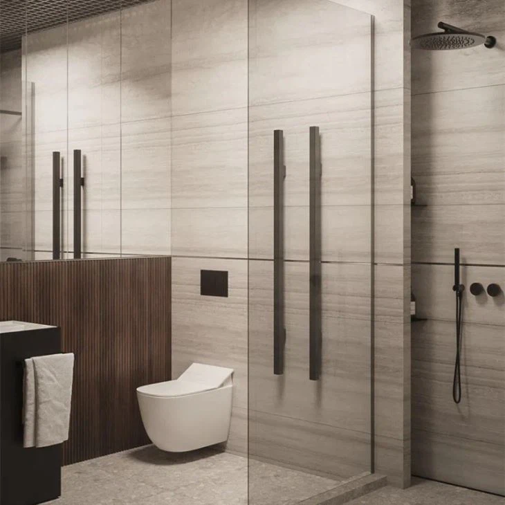 White Wooden Marble Tiles For Bathroom